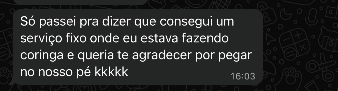Print de conversa real sobre matricula e interesse no Curso de Cuidador de Idosos
